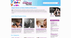 Desktop Screenshot of earlychildhoodeducation.co.uk