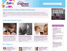 Tablet Screenshot of earlychildhoodeducation.co.uk